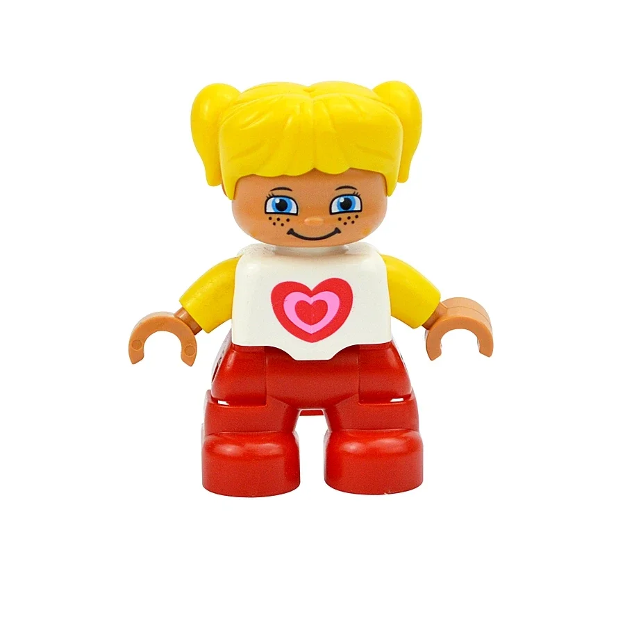 Figuren Puppen Große Größe Bausteine Familie Action Arbeiter Arzt Polizei Bauer Kompatibel Große Ziegel Duploes Kind Spielzeug