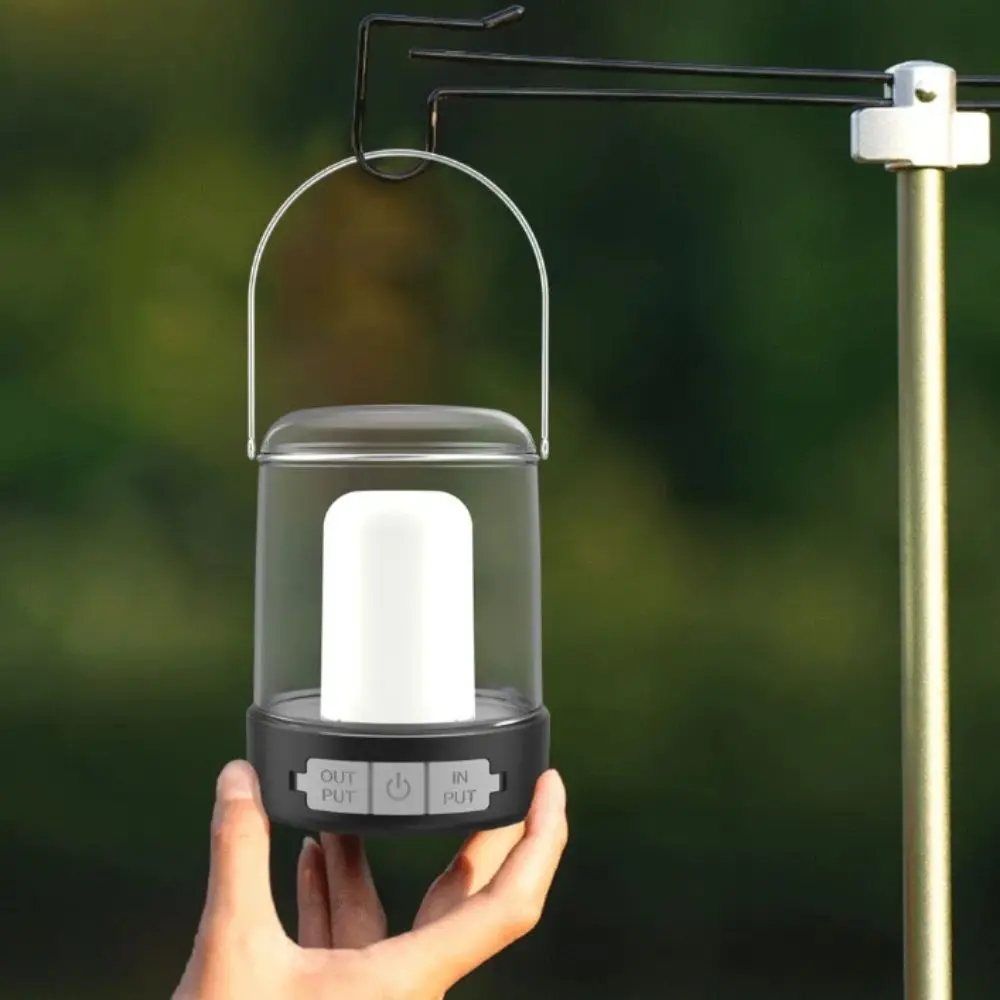 

USB Rechargeable LED Flashlight Touch Control Adjustable Modes Emergency Light 3 Colors Compact Size LED Tent Lantern