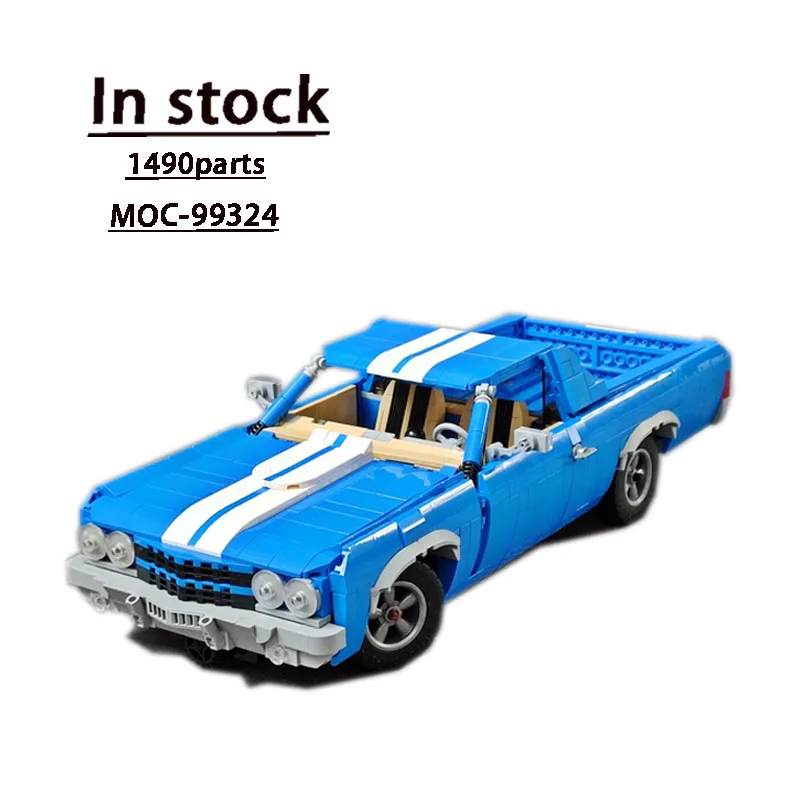 

MOC-99324Blue New SportsCar Assembly Splicing Building Block Model1490Building Block Parts Kids Birthday Building Blocks ToyGift