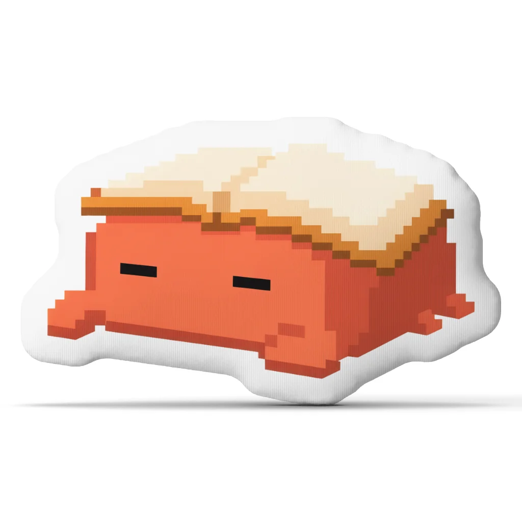 Pixel Claude Code Throw Pillow Cute Loaf Cushion Irregular Stuffed Decorative Pillow for Sofa Bedroom Home Decor Foodie Gift