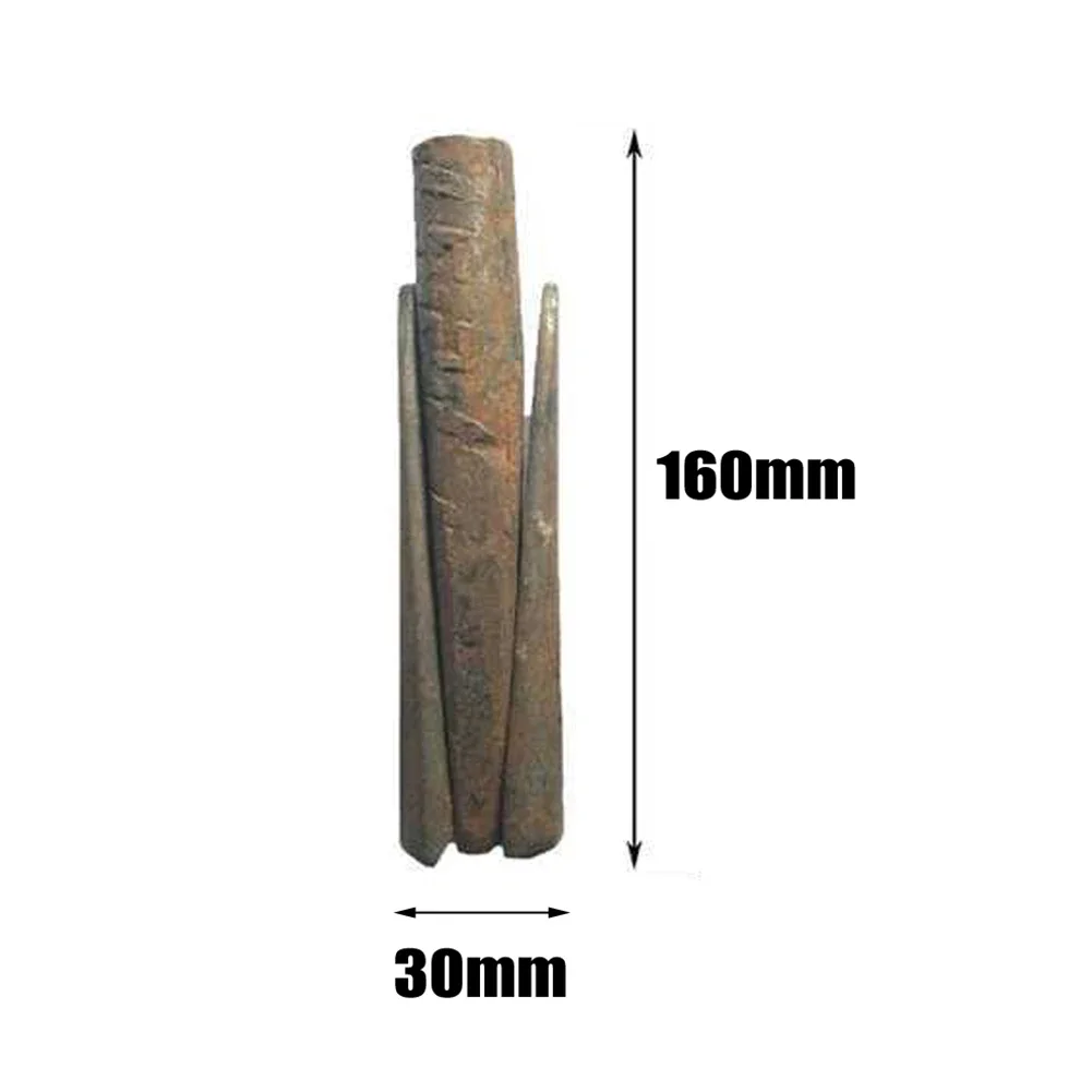 3 In 1 30mm cunei con tappo In metallo spaccalegna In pietra di roccia per pietra granito marmo che spacca pietra dura roccia granito marmo