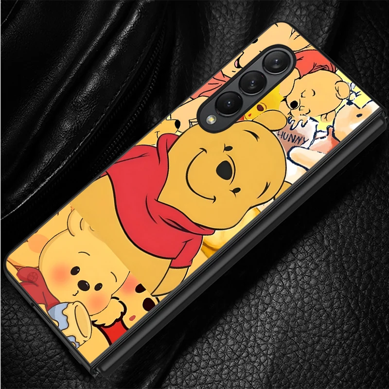 Capa para samsung galaxy zfold5 zfold4 zfold7 zfold3 z fold 7 6 5 4 3 zfold6 capa dura do telefone disney s winnie the pooh