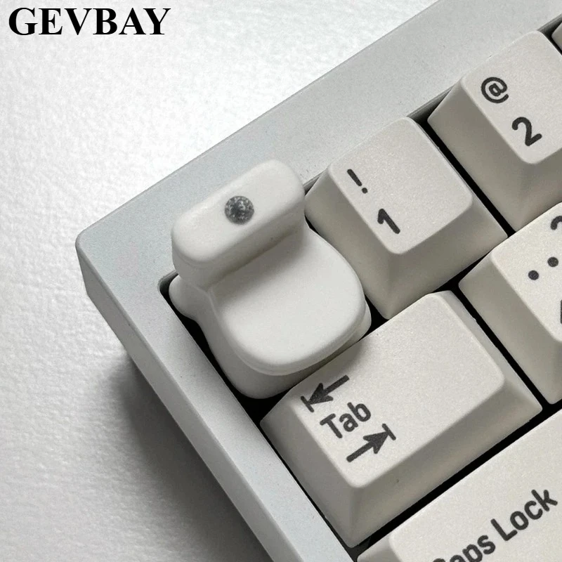 Capuchon de clavier créatif en forme de toilette, structure à axe croisé, cadeau amusant pour farces, décoration pour clavier mécanique MX