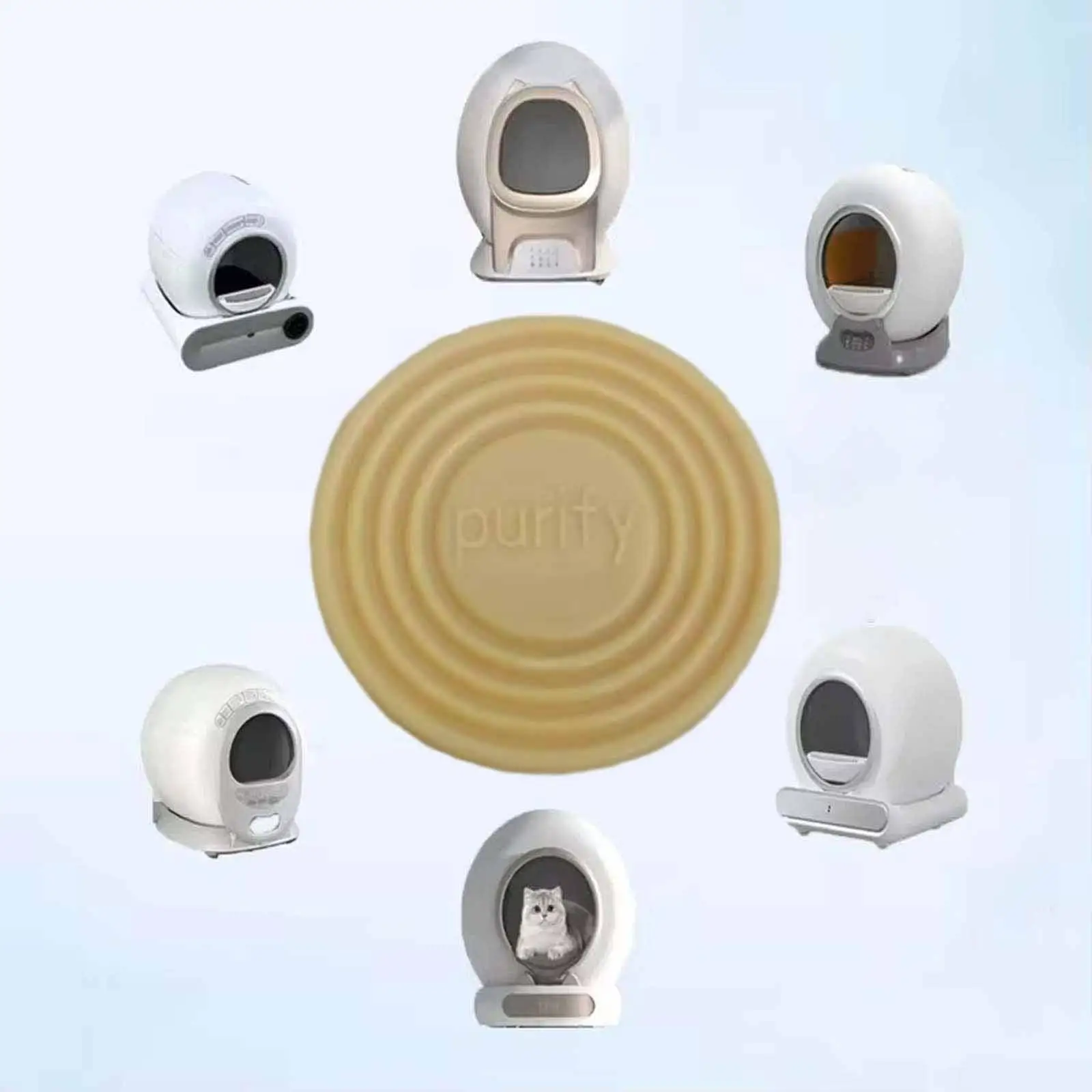 Automatic Cat Litter Box Leakproof Rubber Plug Mat Replacement Smart Litter Box Accessory for Small Pet Care