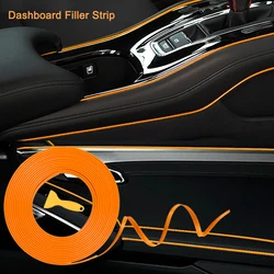 Orange Car Decoration Strip Auto Dashboard Filler Strip Car Center Console Edge Interior Line Strip Vehicle Modification Trim