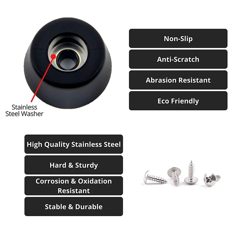 

312 шт. резиновые ножки для разделочной доски (0,31X0,59 дюйма) резиновые ножки для разделочной доски с защитой от царапин для стульев и других мебели-B51B