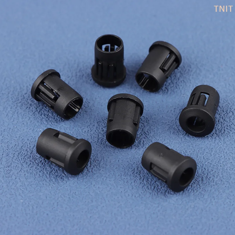 [J] 50Pcs 5MM LED Holder Socket Clip Bezel Socket Mount Light Emitting Diode Lamp Base Cover Black Plastic Display Blub Cup Case