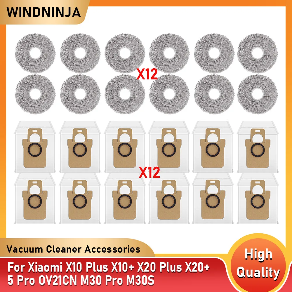 交換用ダストバッグモップクロス-xiaomi-x10-plus-x10-x20-plus-x20-5-pro-ov21cn-m30-pro-m30s-ロボット掃除機用部品