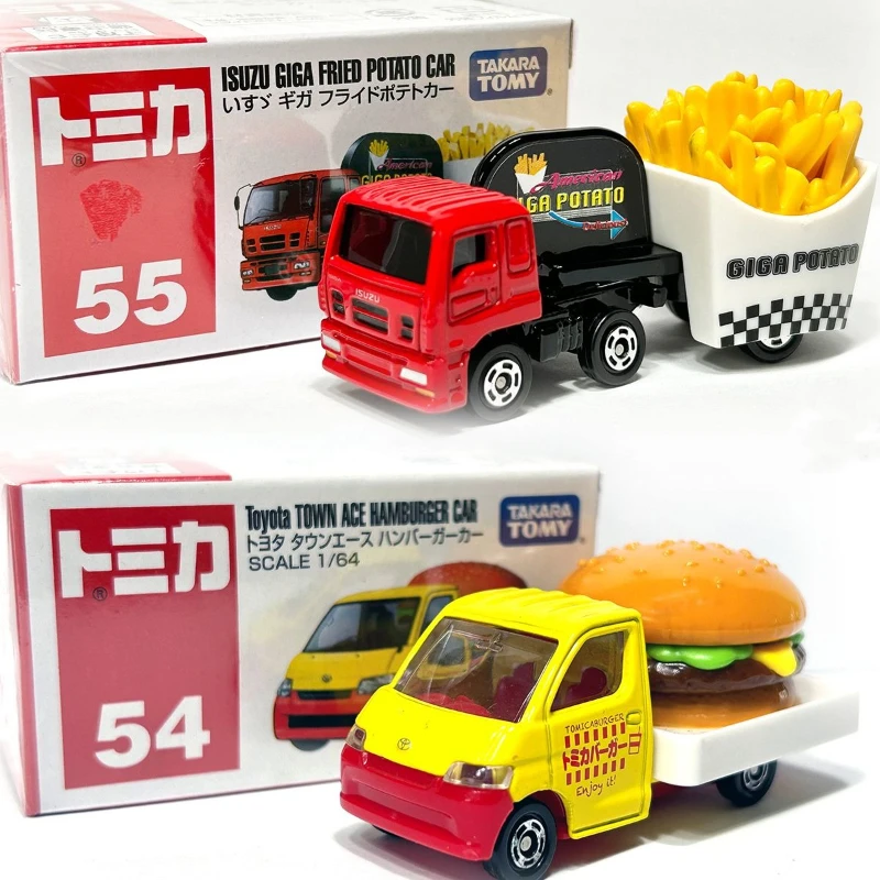 

Takara Tomy Tomica No.58 Hamburger French Fry Transport Truck Alloy Diecasting Car Models Children's Birthday Gift Toys Ornament