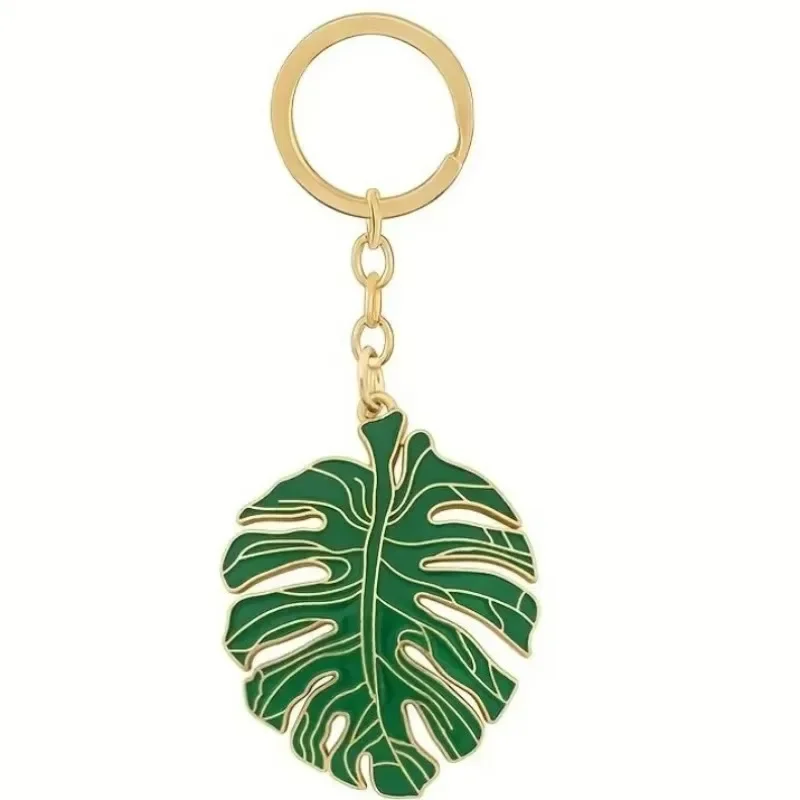 Gift For Her/Him Tropical Rainforest Leaf Keychain Set Hawaiian Series Suitable For Party Decorations Bag Healing Small Pendant