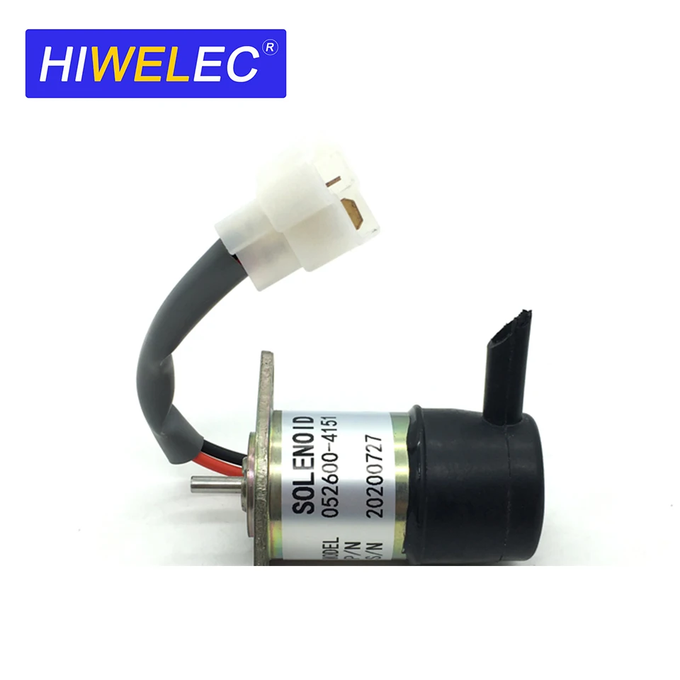 12V Fuel Shut Off Solenoid 052600-4151 16271-68018 Stop Solenoid for Kubota D1105 D1005 Engine Denso Z28