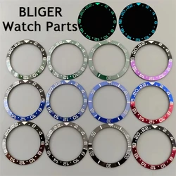 BLIGER 38mm super Green and Blue green luminous ceramic/titanium bezel insert fit 40mm watch case