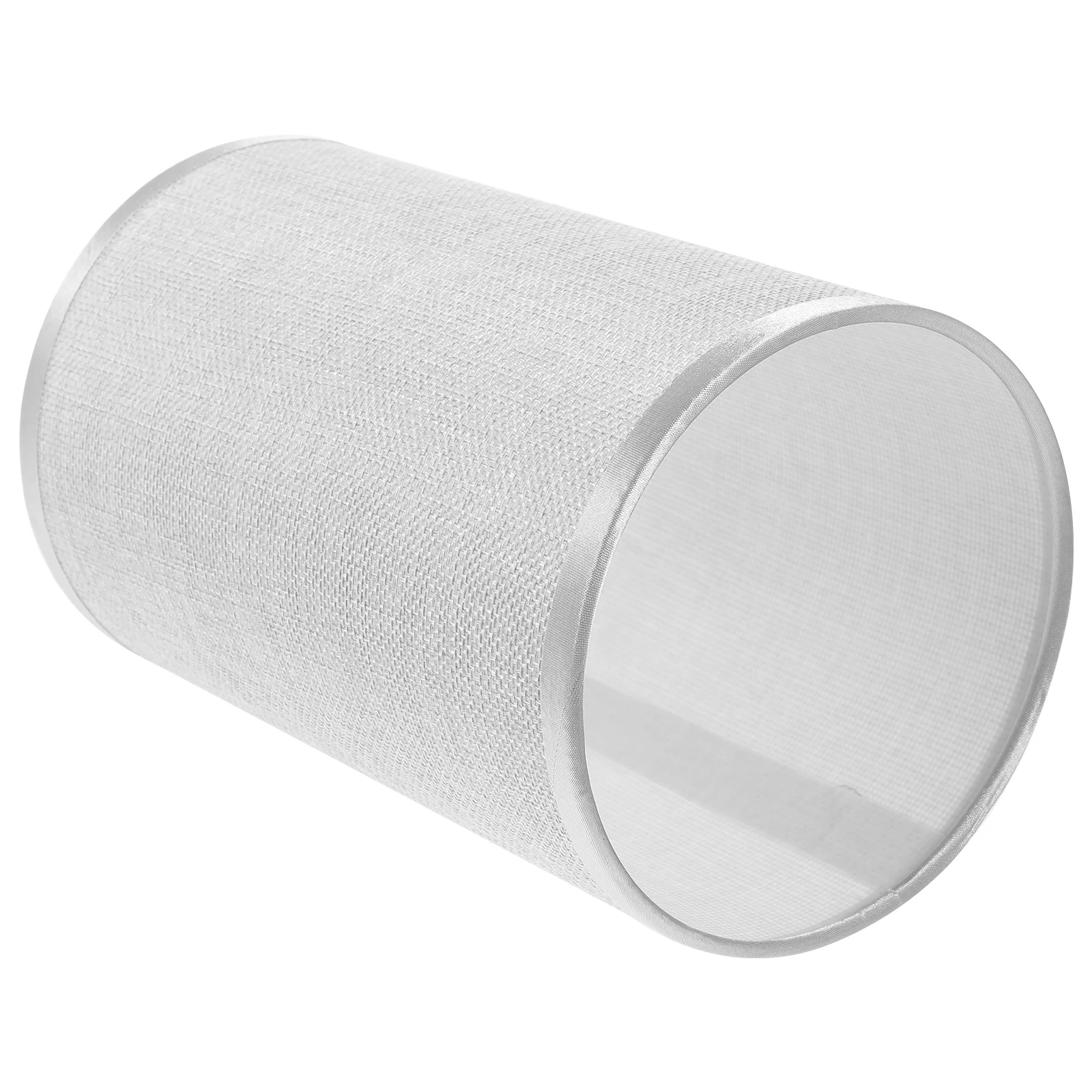 

Round Lampshade Silver Grey Fabric E27 Table Cover Small Shades for Bedroom Living Room Study Soft Lighting Durability Lampshade