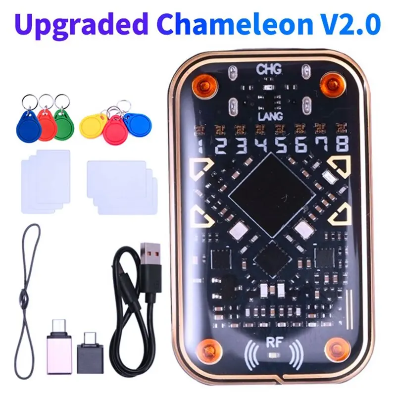 【يوم الشكر】Chameleon V2.0 RFID قارئ الشرائح الذكية محاكي NFC فك 125 كيلو هرتز 13.56 ميجا هرتز ناسخ البطاقة + 12 قطعة مفتاح UID/CUID #3