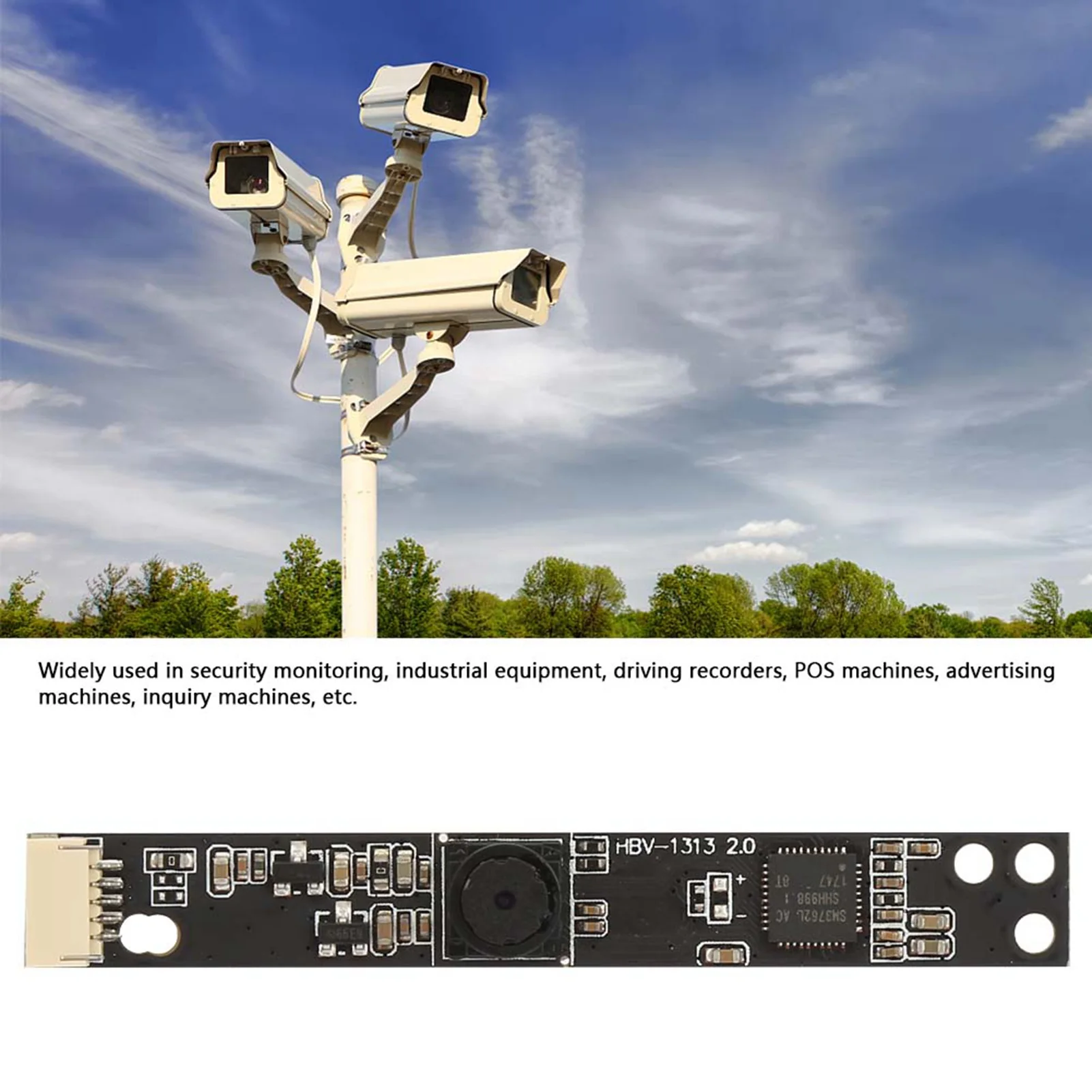 Módulo de cámara 1600*1200 OV2659 2 millones de píxeles 60 °   Módulo de cámara USB con lente gran angular y módulo de cámara USB con chip OV2659