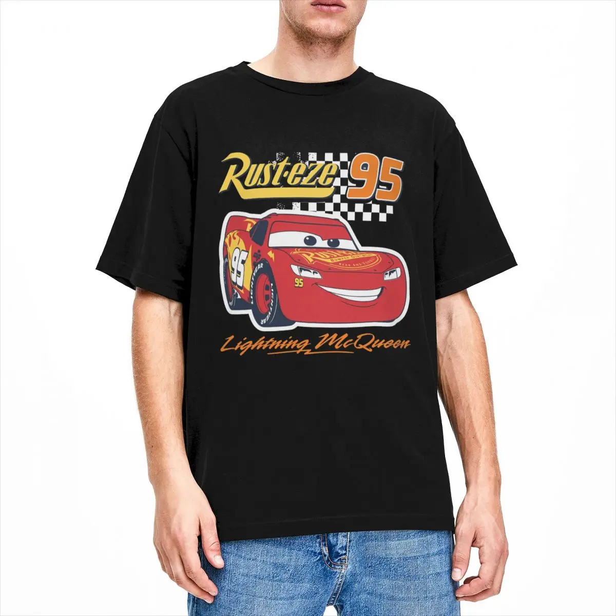 Camiseta Haikyuu Lightning Mcqueen Pixar, camisetas de algodón, camiseta de Hip Hop para hombre, camisetas de manga corta de diseño informal Y2K de verano