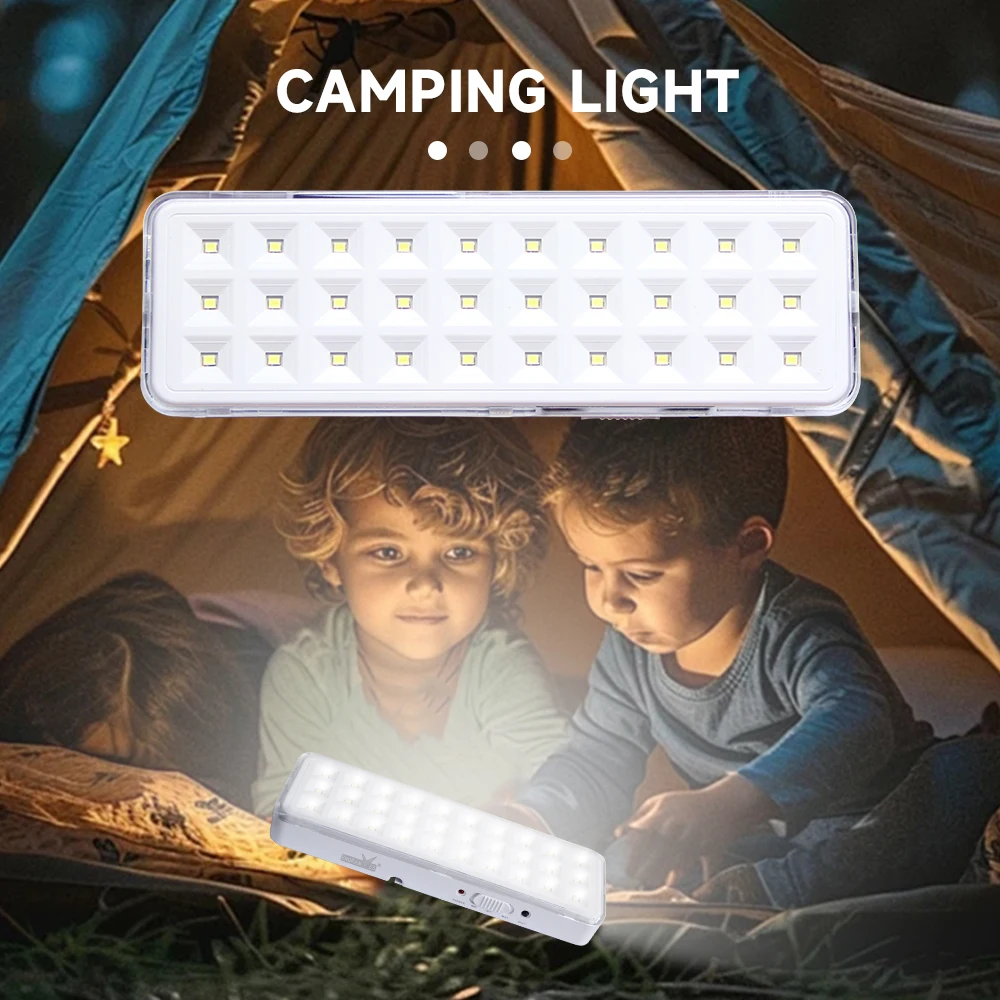 30LED Portable Handheld Light Hanging Tent Lamp Outdoor Lantern Night Emergency Lighting 2 Modes Rechargeable Camping Light
