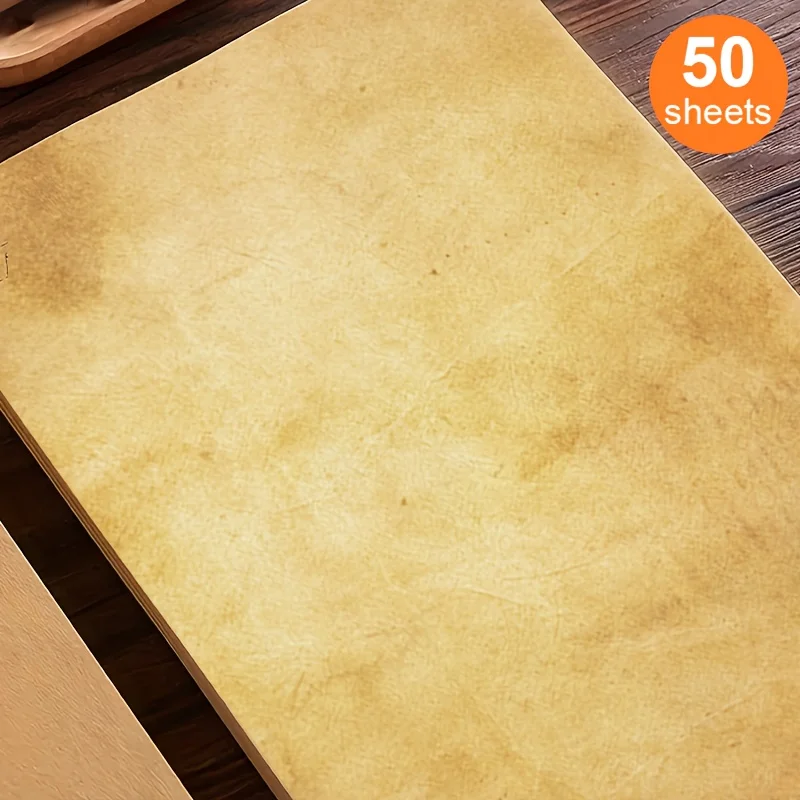 50 ورقة من ورق A4 الحنين القديم، ورق سميك، طباعة سلسة، بدون مربى ورق، سهلة التلوين، مناسبة للدعوات، إلخ #1