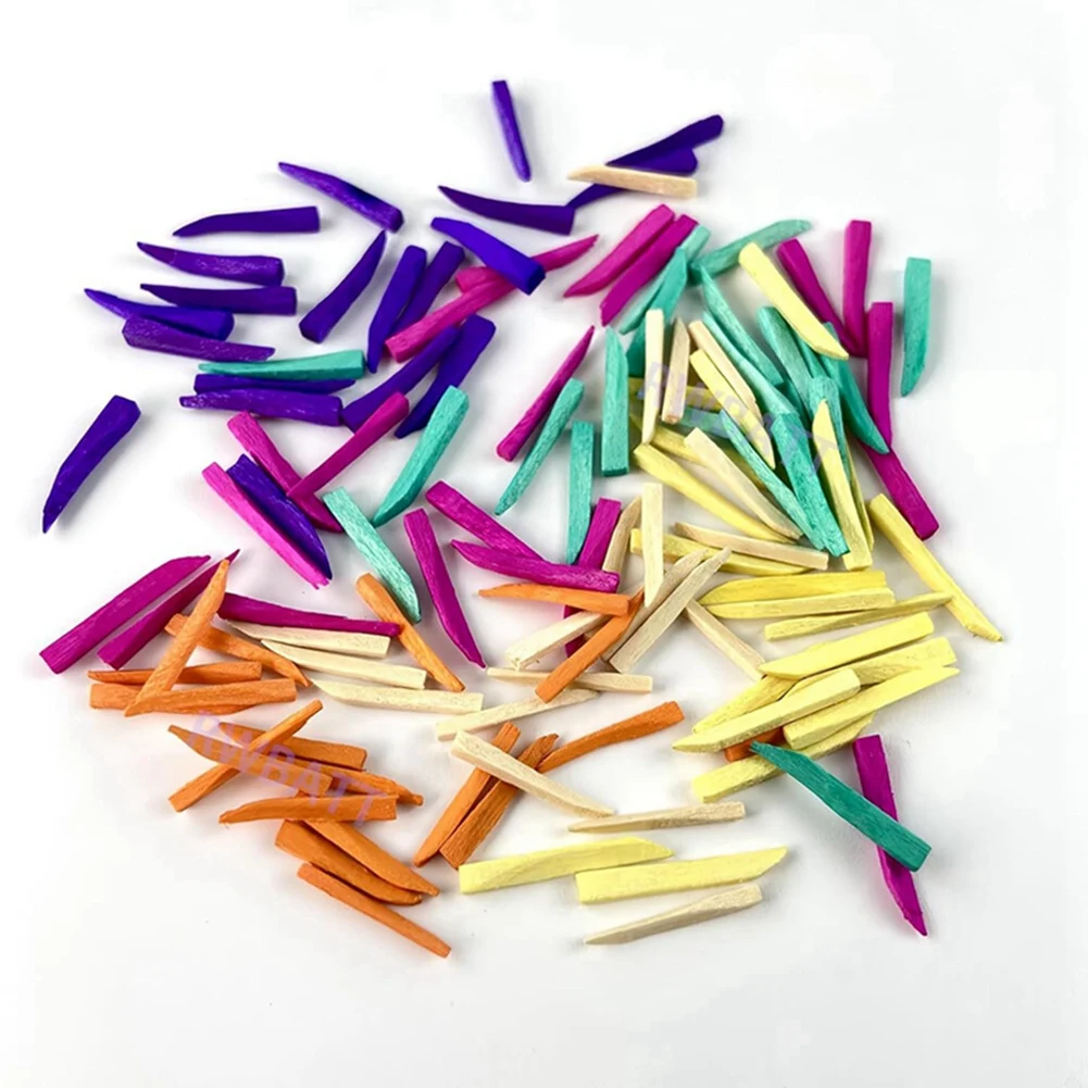 

A89X 600 шт. набор деревянных клинов, красочные деревянные матричные клинья, набор космических клинов, одноразовые крепежные материалы