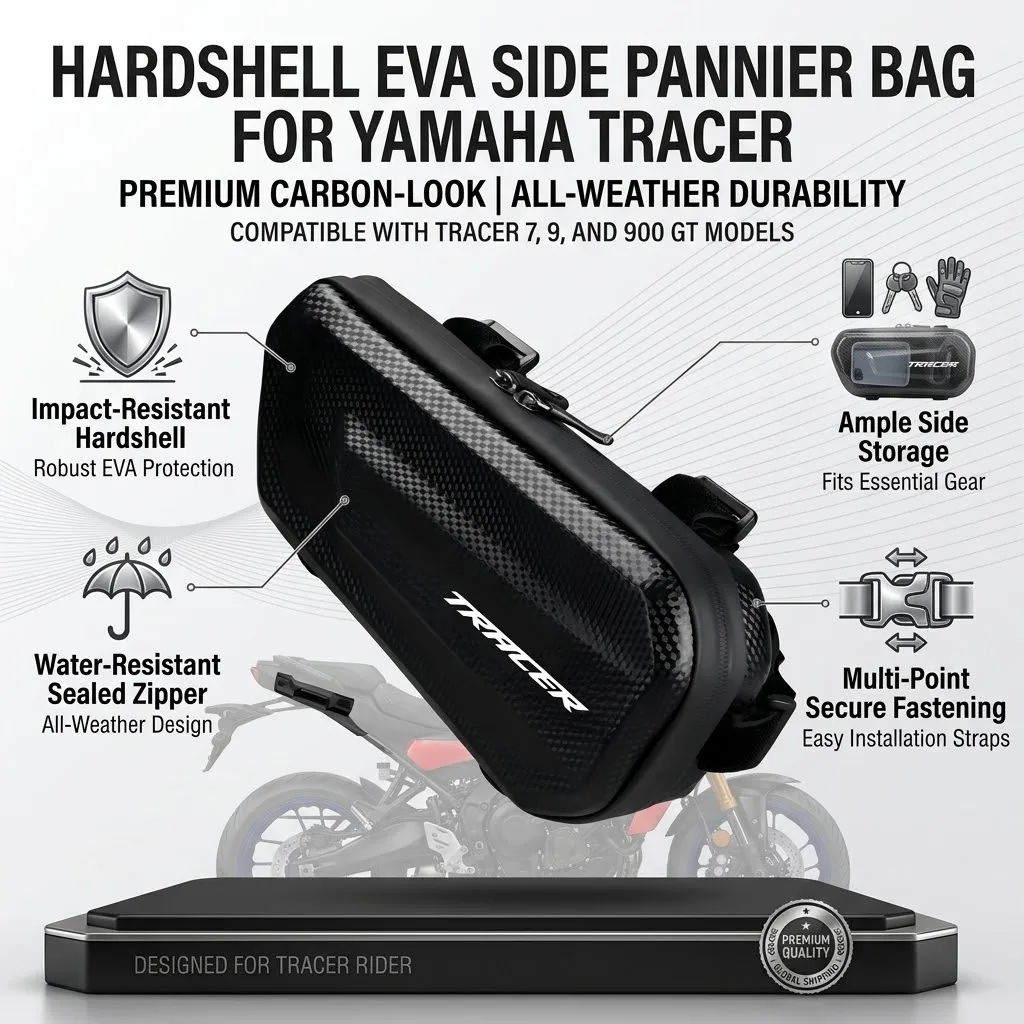 Easy To Clean Large Capacity EVA Motorcycle Saddle Bag Tool Bag With LOGO For YAMAHA TRACER900 TRACER 900 ABS With LOGO