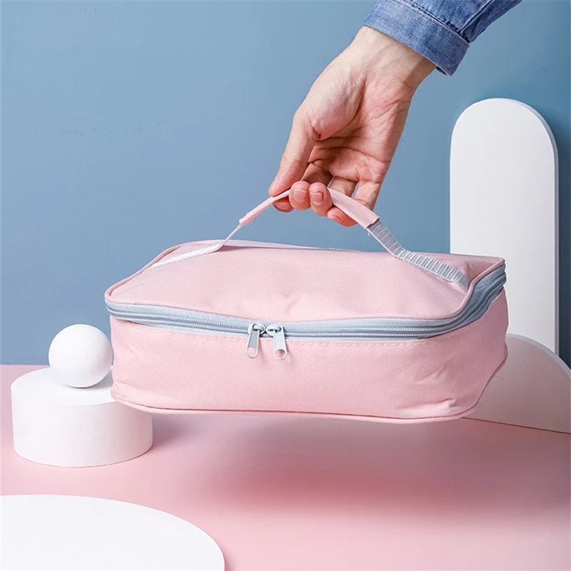 Oxford Cloth Lunch Box Thermal Bag Portable Bento Box Insulated Cooler Food Storage Bag Metal Container for School Picnic