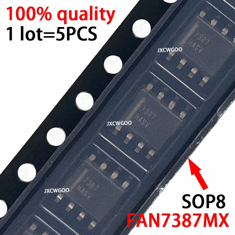 New original FAN7387MX 7387 FAN7387M FAN7387 SOP8 5PCS/LOT