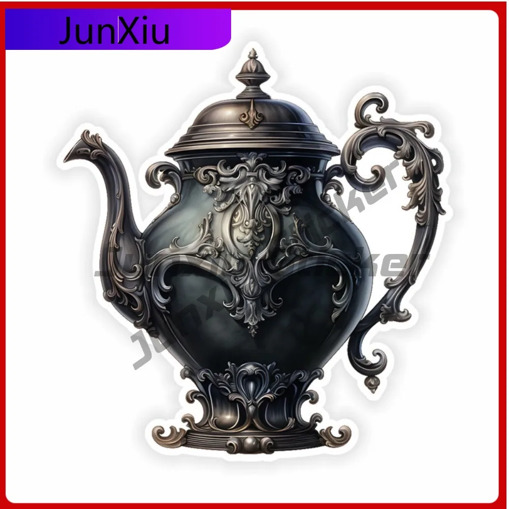 

Gothic Teapot Vinyl Waterproof Sticker X500 Motorcycle Stickers Custom Decals Car Sticker Camping Waterproof Decals Funny Figure