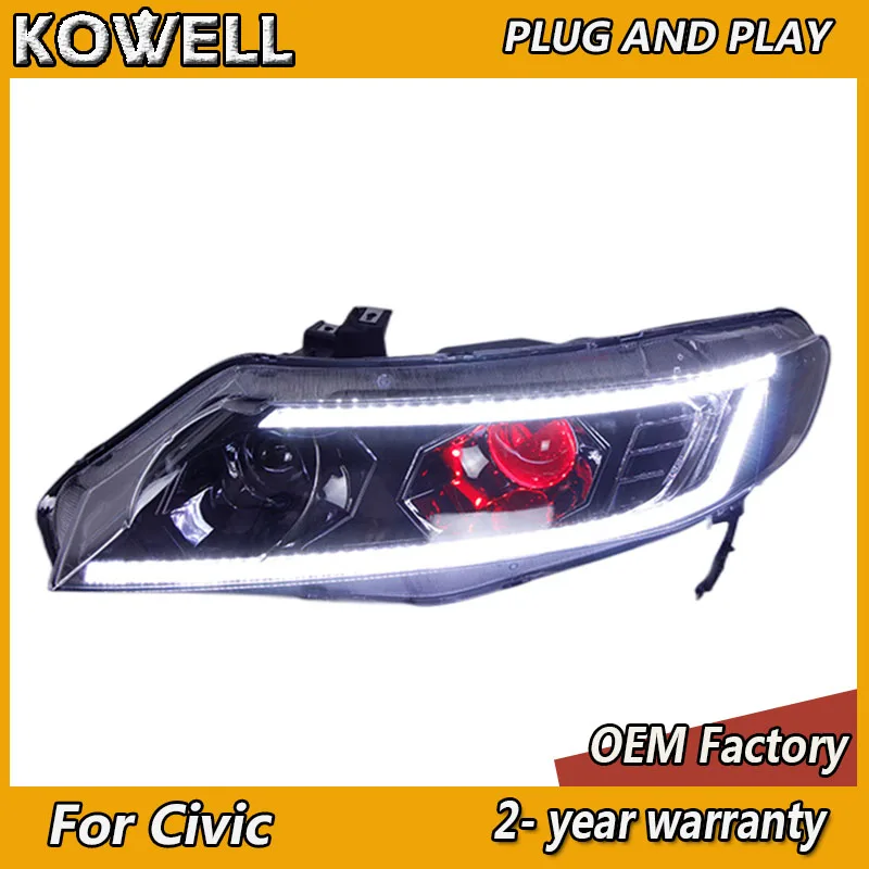 Car Styling for Honda Civic FD2 Headlight 2006-2011 Civic Head Light DRL Turn Signal Low High Beam Projector Lens