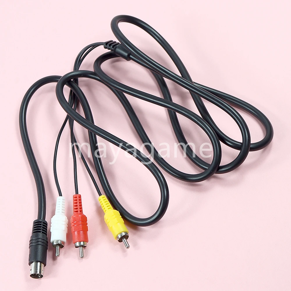 Cabo AV de áudio e vídeo de 6 unidades para Sega Genesis 1 2 3