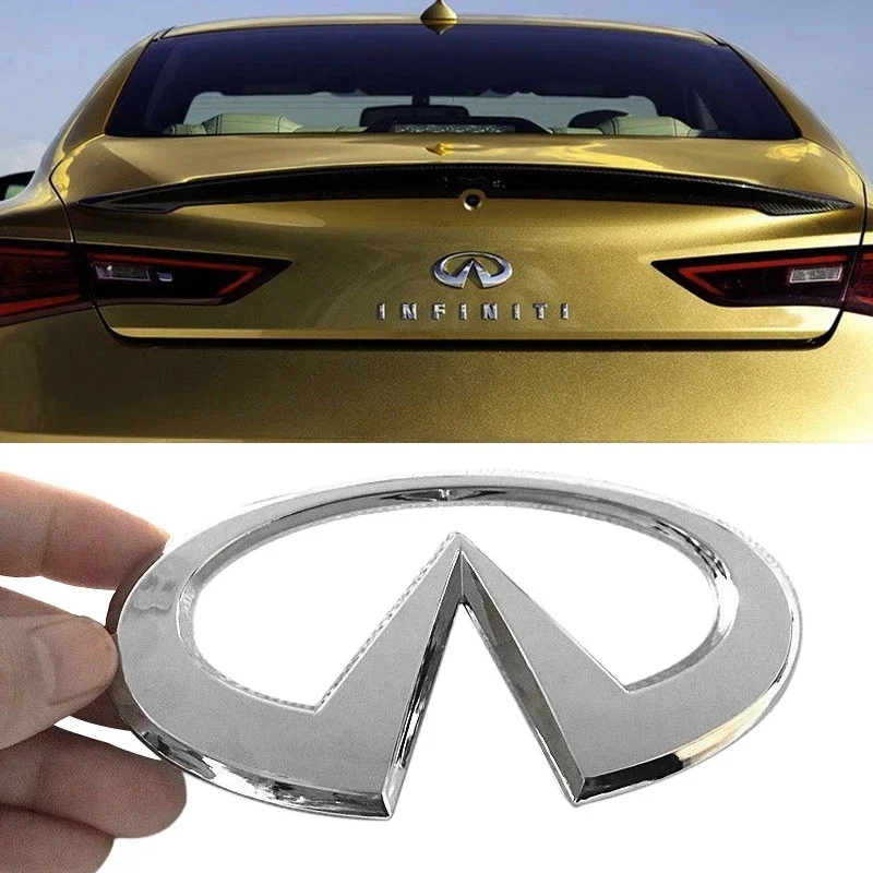 12.3x6.5cm ABS Rear Trunk Emblem Refitt Badge for Infiniti Q50 FX35 Q30 G37 Q70 QX70 G35 Q60 QX50 QX60 QX80 Exterior Accessories