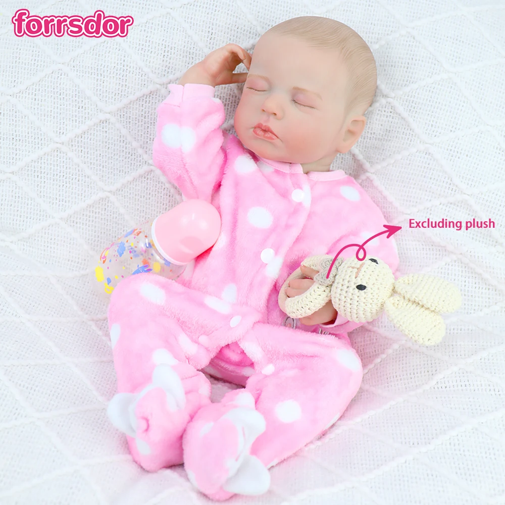 

19-дюймовая реалистичная кукла реборн Loulou с мягким силиконовым виниловым корпусом, моющаяся игрушка для новорожденных кукол для девочек, рождественские подарки