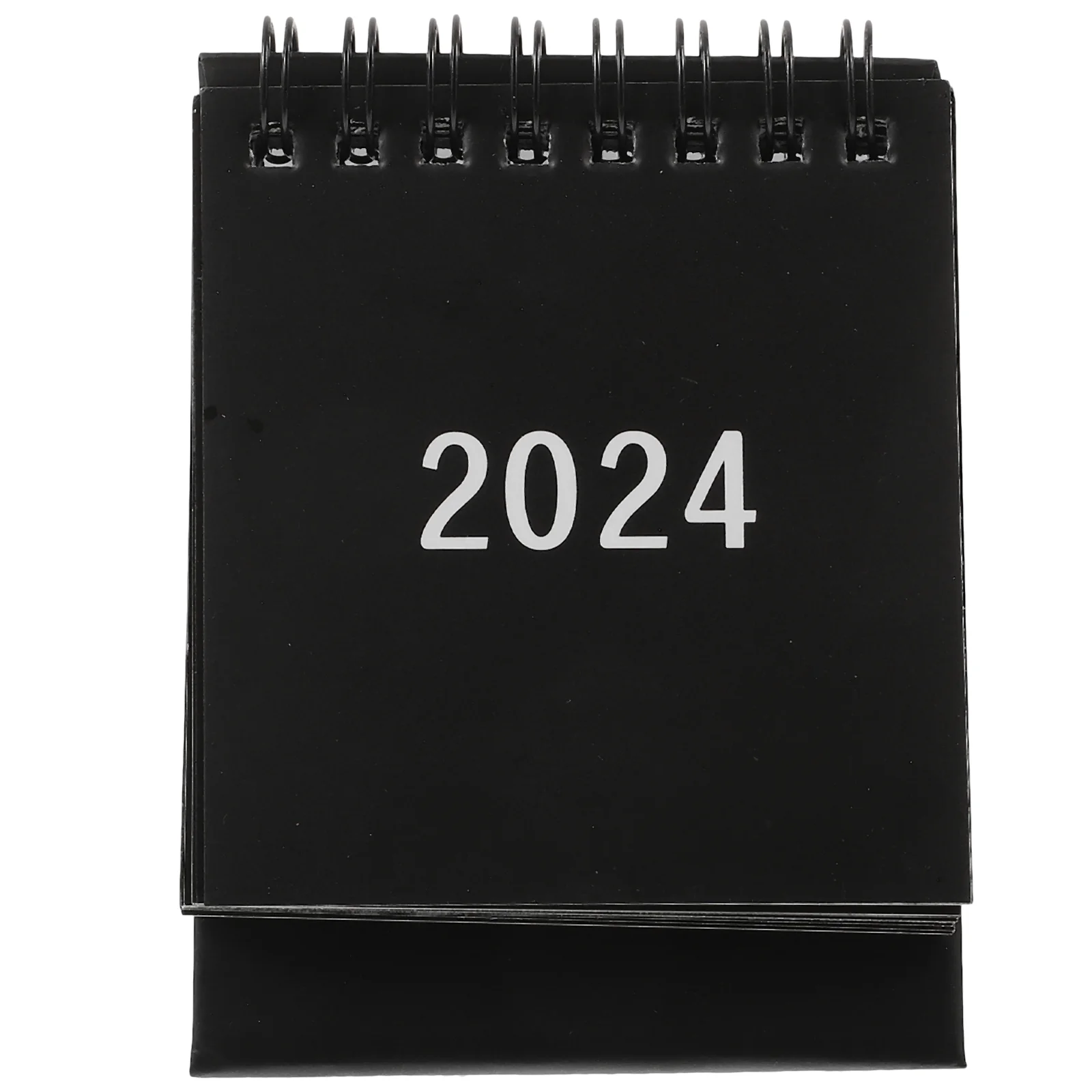 Mini-bureaukalender 2024, eenvoudige desktopplanner (Morandi Black) (20239- 202412 ) Kantoordecoratie Kleine kalenders Decoratief