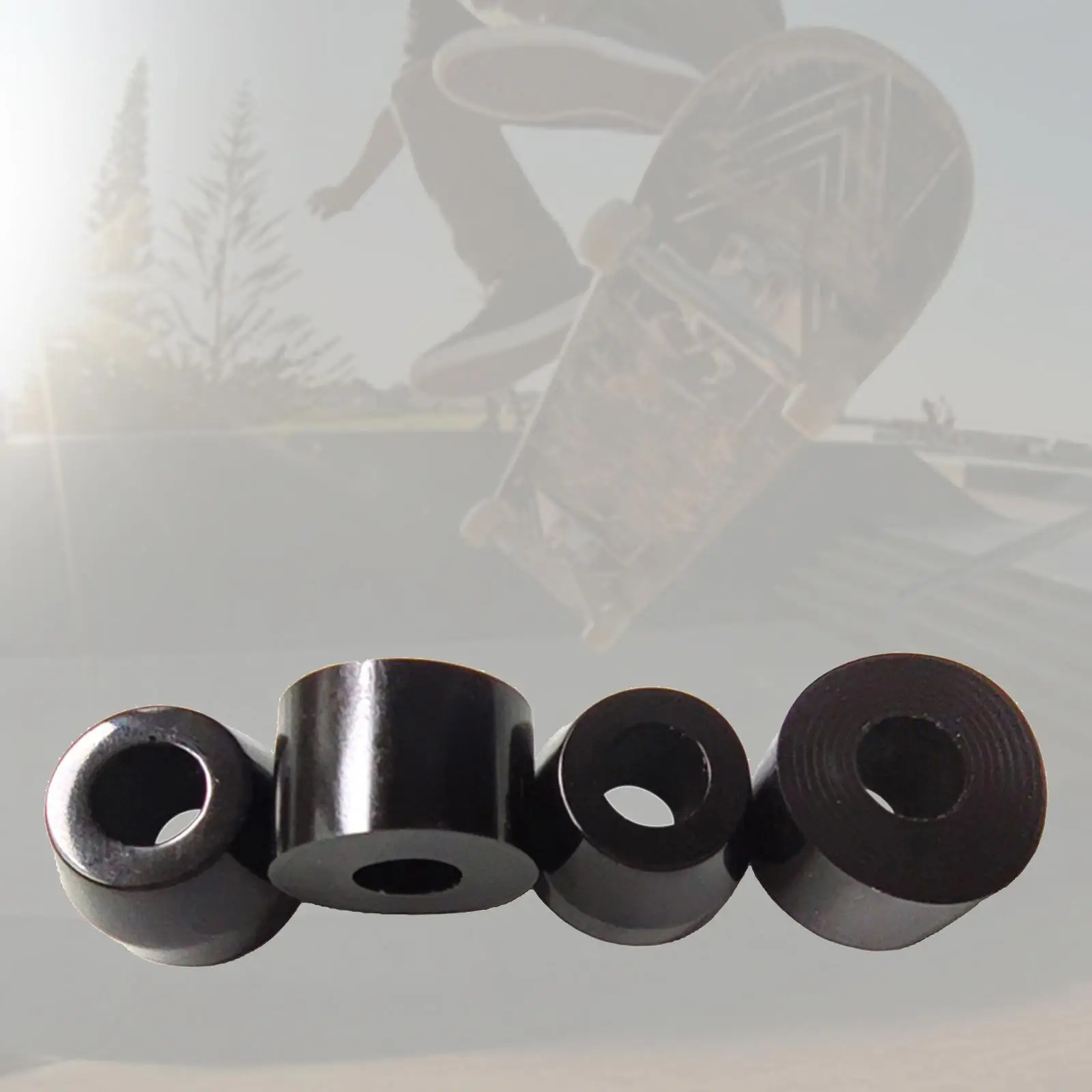 4x4x لوح التزلج شاحنة جلبة Longboard 90A إعادة بناء مجموعات امتصاص الصدمات الأسود