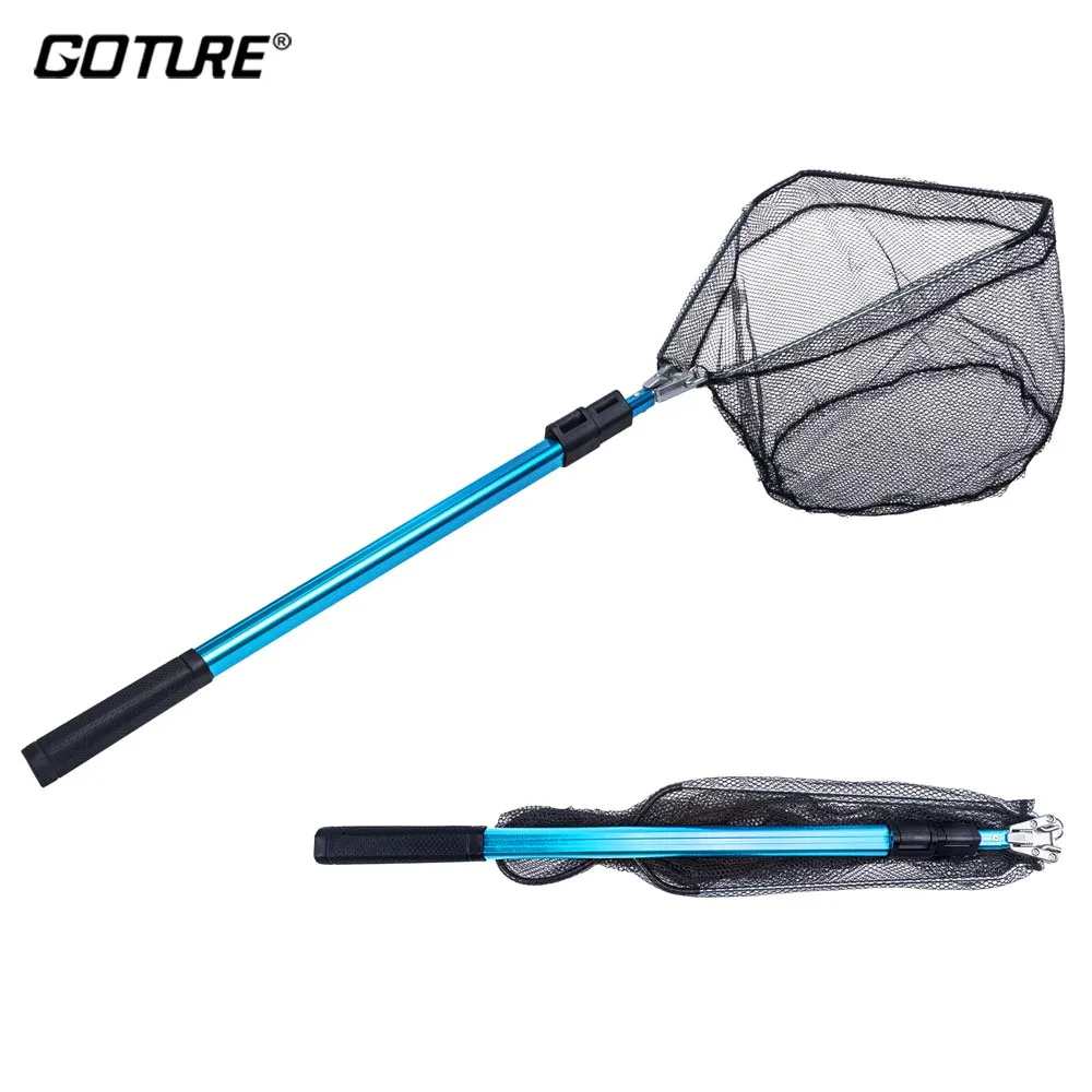 goture retratil dobravel landing rede de pesca liga de aluminio telescopico fly fishing 180cm 210cm 01