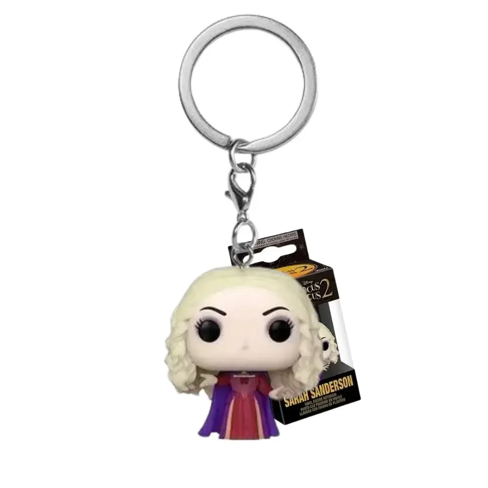 Pocket  Keychain Hocus Pocus Mary Winifred Sarah Sanderson Mad Hatter Model Toys for Children Christmas Gift