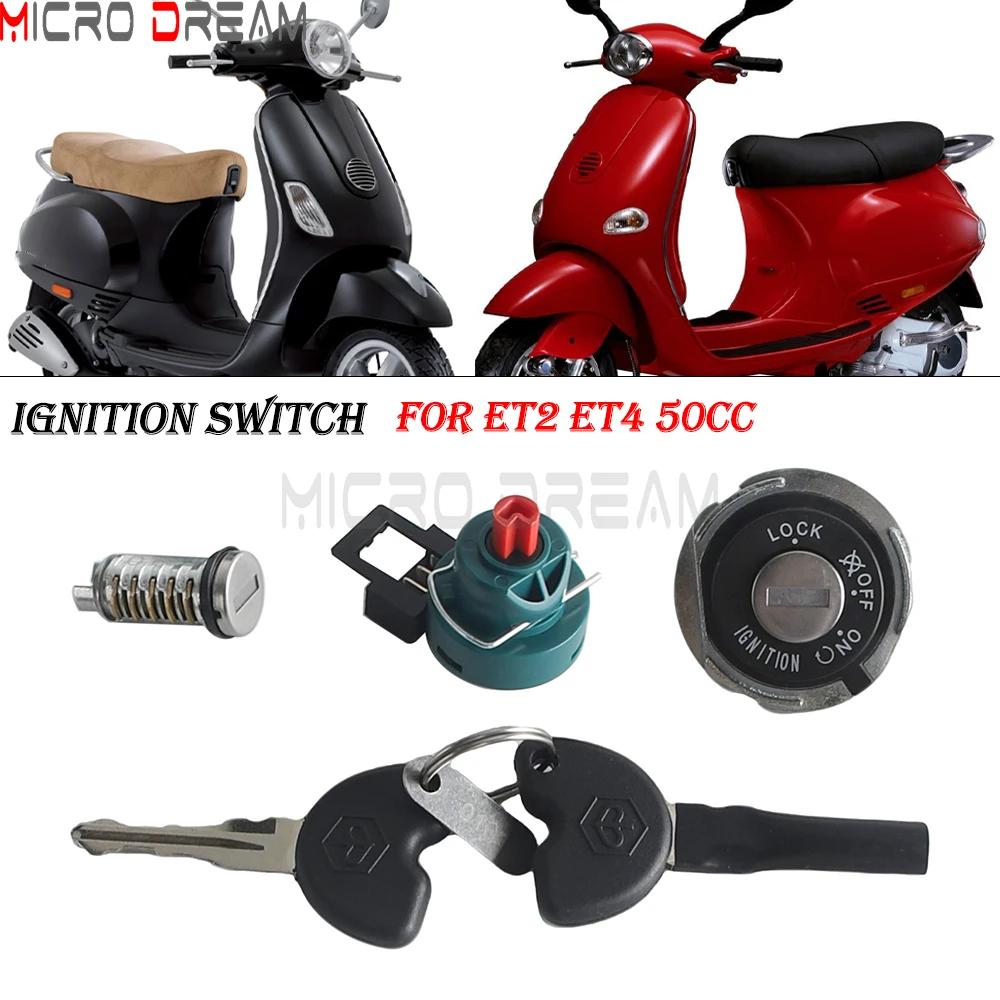 

Замок зажигания для мотоцикла, аксессуары для замены, для скутеров ET2 50CC, ET4 50CC, с ключом, для ET4, ET2 50CC