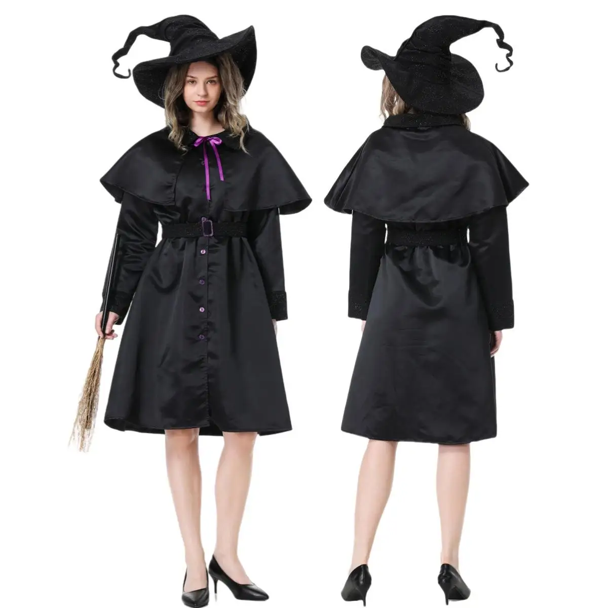 

New loween Long Robe Wizard Costume Boys Par Dr up Stage Performance Magic ow Children's loween Outfit