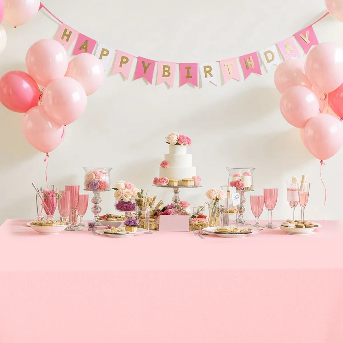 1/5pc Solid Color Plastic Tablecover 137×183 cm Rectangle Tablecloth for Birthday Party Wedding Picnic Table Decorations