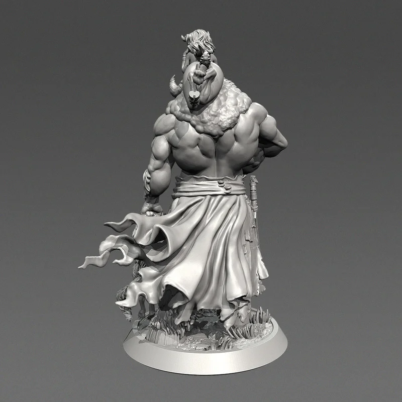 Figurine modèle en résine Orc Warrior Gk, Micro Miniature, modèle blanc imprimé en 3d, jouet, Kit non assemblé et non peint, 38mm 50mm 75mm