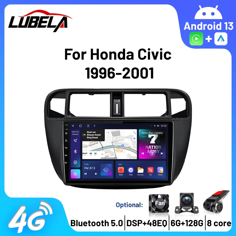 

2Din Android Multimedia Player DSP 8Core Subwoofer 4G wifi GPS Car Stereo Automotive Radio Audio For Honda Civic 1996 - 2001