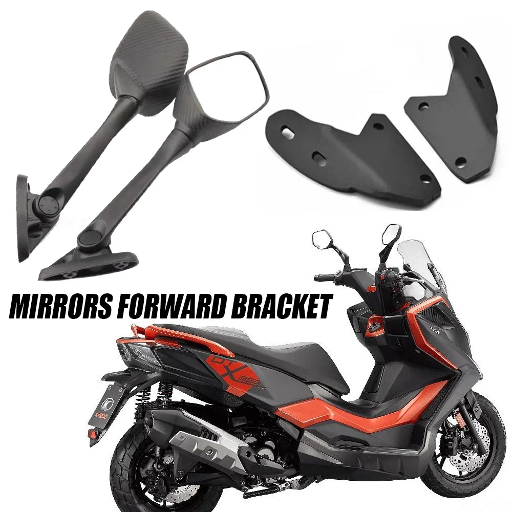 Motorcycle Accessories Rearview Mirrors Forward Bracket Mirror Hole Adapter For KYMCO DTX360 DTX 360 S350
