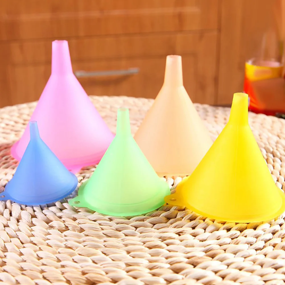 

5 pcs Plastic Mini Funnel for Kitchen Use Small Funnels Filling Supply Oil Lightweight Reusable Ideal Bottles Vials