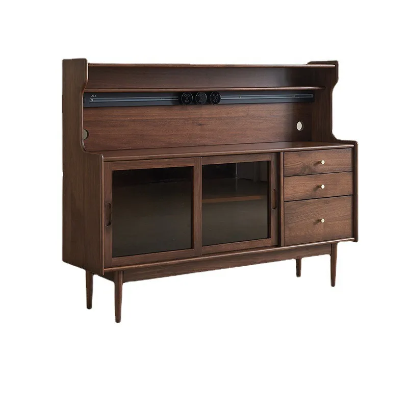 

Solid wood dining side cabinet, Japanese-style living room storage wine cabinet tea cabinet simple household kitchen