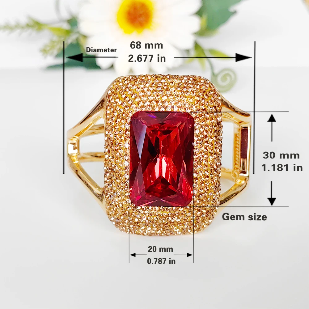 Türkischer Farbstein Sultanit Schmuck, Quadratisches Manschettenarmband für Frauen, Farbwechsel bei unterschiedlichem Licht, Elegante Mode – Detail 2