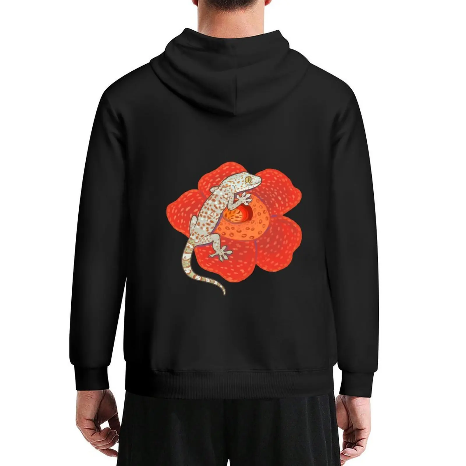 

Tokay Gecko and Rafflesia Hoodie autumn korean autumn clothes korean style clothes male clothes men's oversize hoodie