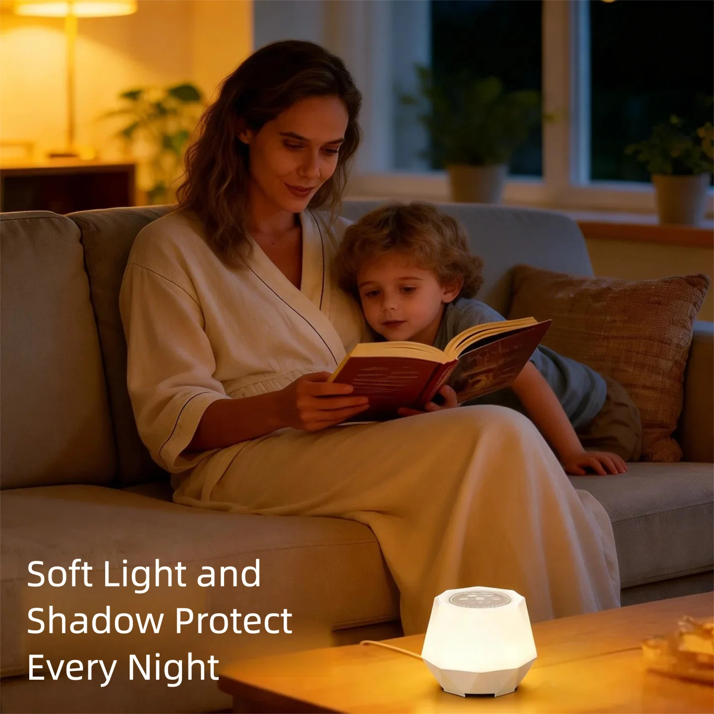 RGB Night Light with White Noise Machine 10 Nature Sounds 1200mAh Battery Portable Baby Sleep Soother & Adult Relaxation Aid