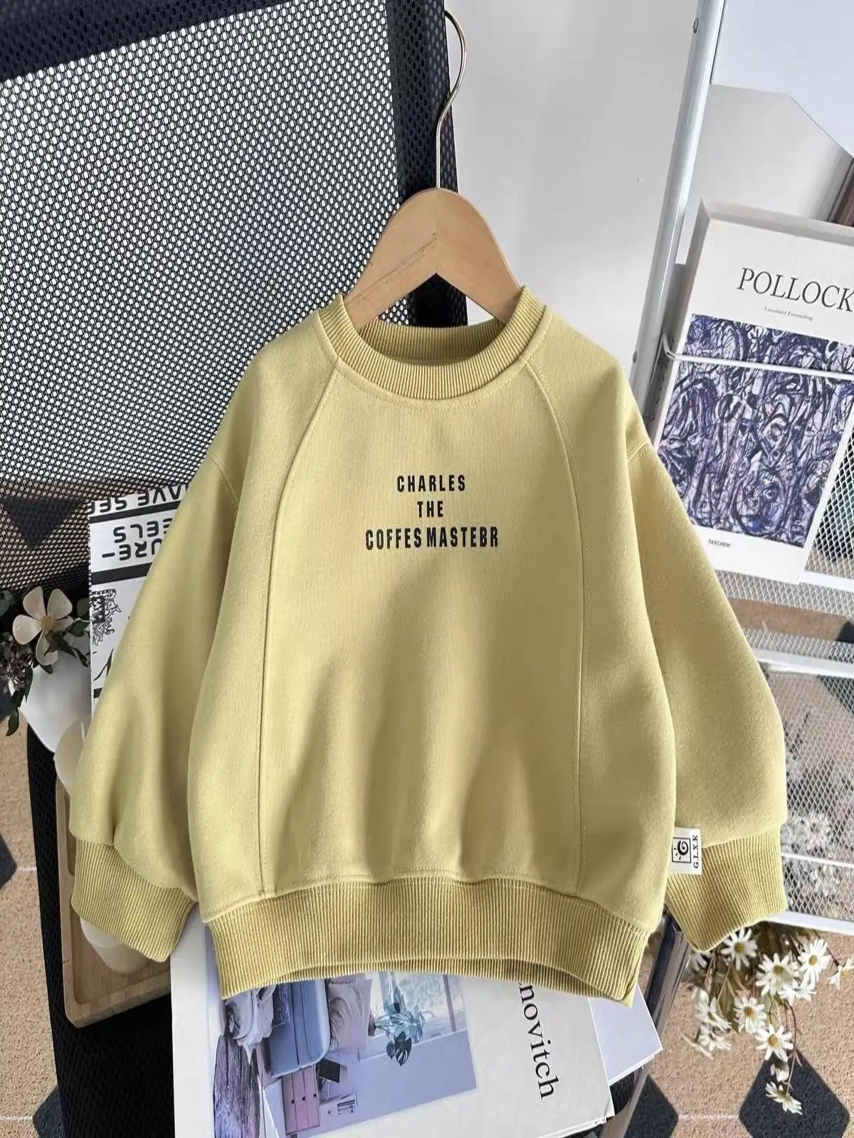 Moletom Casual de Gola Redonda e Manga Longa para Meninos, Moda Primavera-Outono, Roupas Confortáveis para Crianças em Materi...