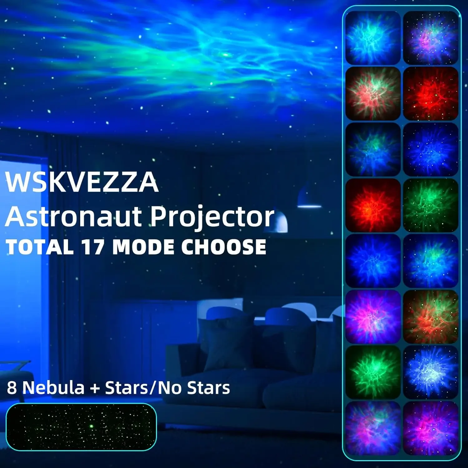 2024 Starry Sky Blue Light Bluetooth Night Light Small Astronaut Desk Ornament Spaceman Decorative Lamp for Bedroom