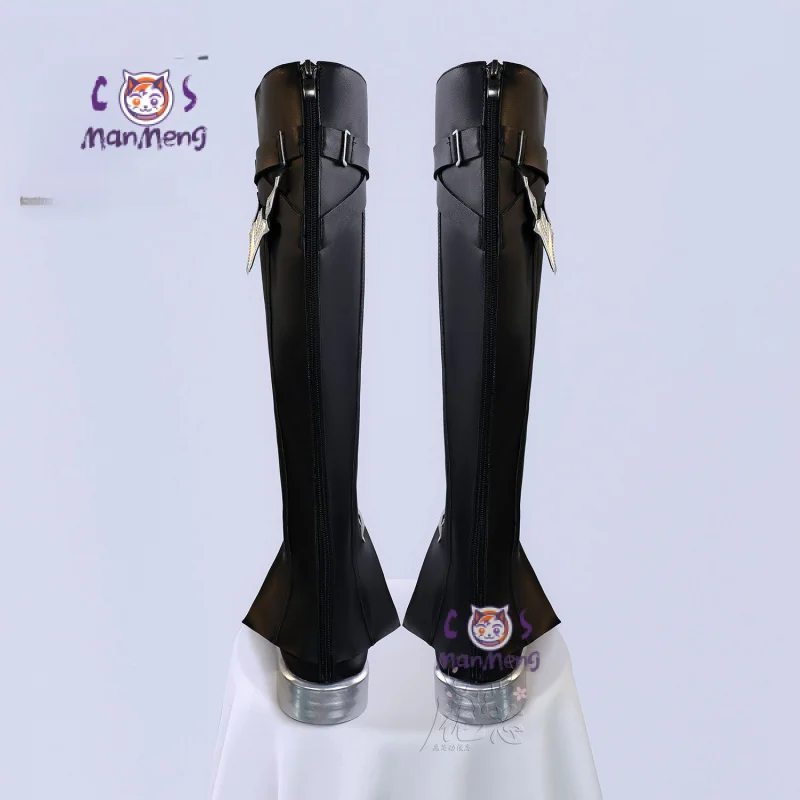 Kyryll Chudomirovich Flins Cosplay Genshin Impact Shoes Halloween Party New Fashionable Leather Long boots Men Women High Heels
