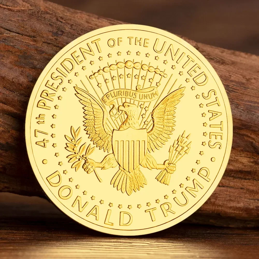 U.S. Presidential Commemorative Coins Trump Assassination Golden Plated Collectible Coin Special Present